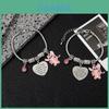 Stitch Cartoon Charm Bracelet Zinc Alloy Love Heart Pendant For Men Women Gift