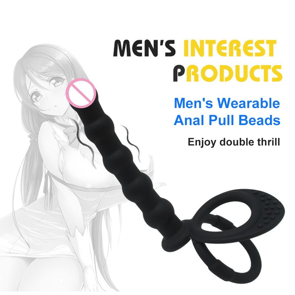 Anal Plug Sextoys Massager Sex Products Vaginal Stimulator with Wearable Silicone Anal Beads Dildo Sex Toys for Woman and