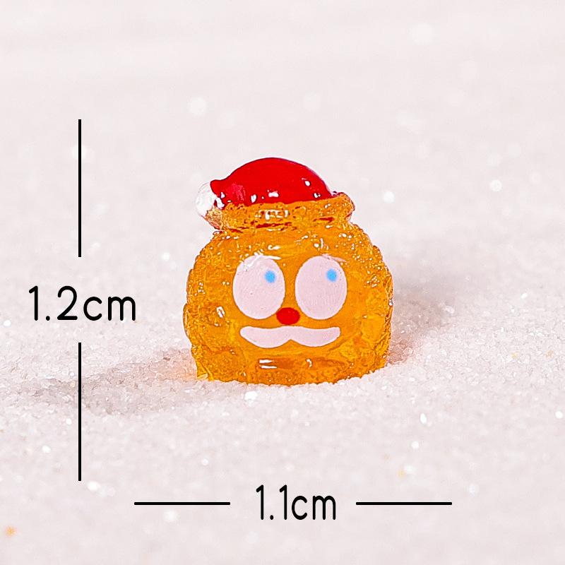 Christmas Micro-landscape Sprites, Colorful Coal Ball Ornaments, Home Desktop Resin Craft Decorative Small Ornaments