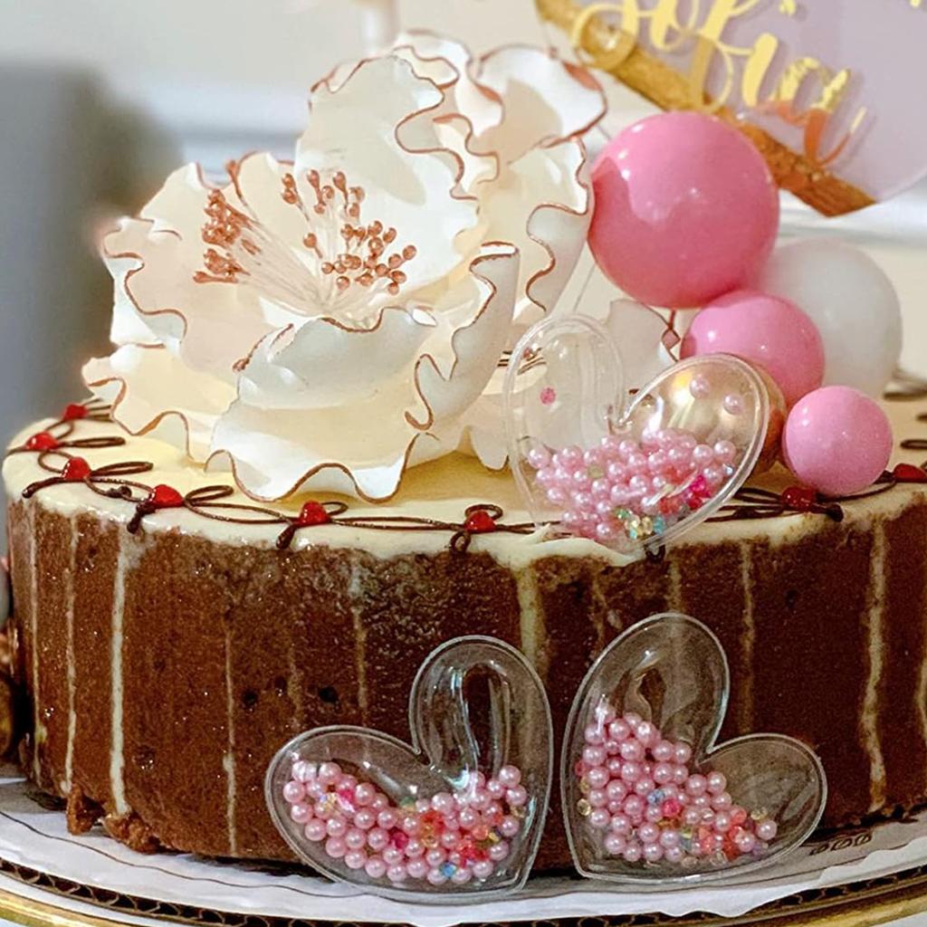Restards Roségold Happy Birthday Cake Topper Herz Rosa Perlen Cupcake Topper für Mädchen Prinzessinnenparty Dekorationen Zubehör
