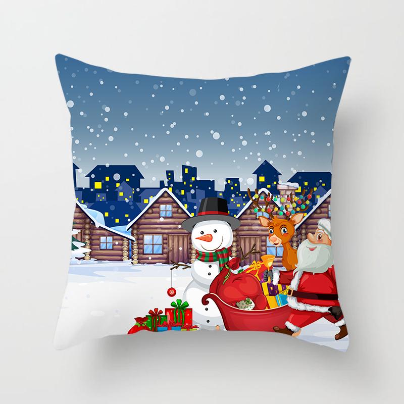 Christmas Home Pillow Covers Christmas Printed Bed Home Decor Cushion Covers Christmas Decor Pillow Covers
