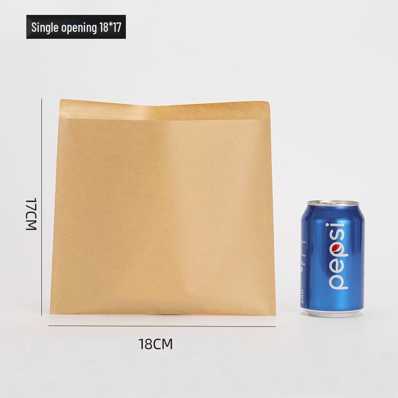 Oil-Proof Kraft Paper Food Bag for Pancakes, Roujiamo, Shaobing, and Barbecue Snacks