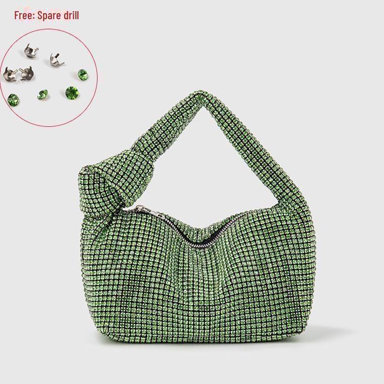 2024 Women's Fashion Rhinestone Chain Handbag - Chic, Versatile, Portable, and High-End.