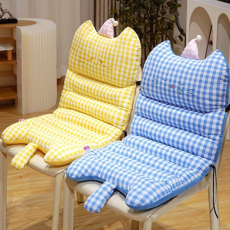 Office And Cozy Study Seat Pad With Bubble Checkered Pattern Plush Toy Gift