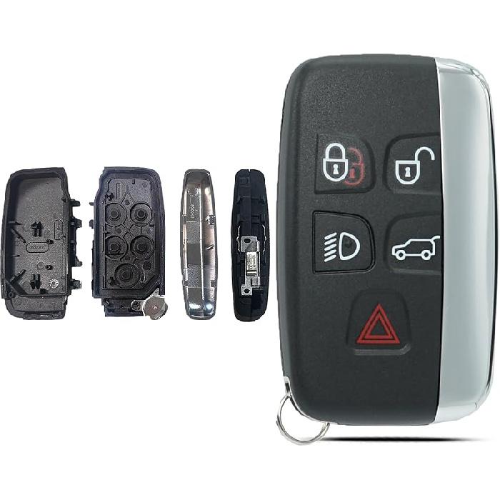 Key Fob Shell Case Replacement Fits For Land Rover Range Rover Sport Evoque LR4 LR2 Jaguar XJ XF XK F-Type F-PACE XE 2012 2013 2014 2015 2016 2017