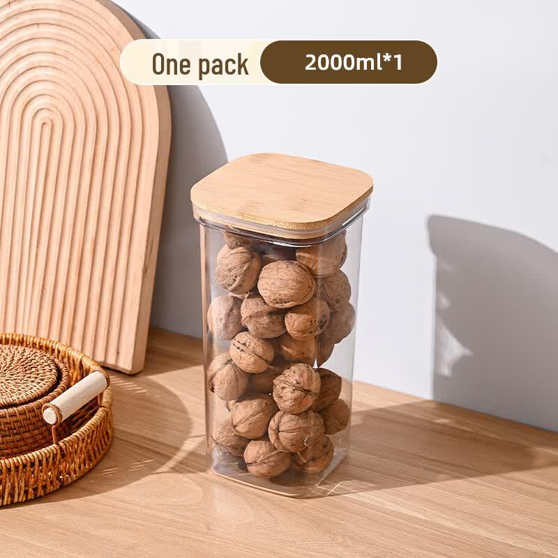 Ru Han Moisture-Proof Food Storage Jars with Bamboo Lid