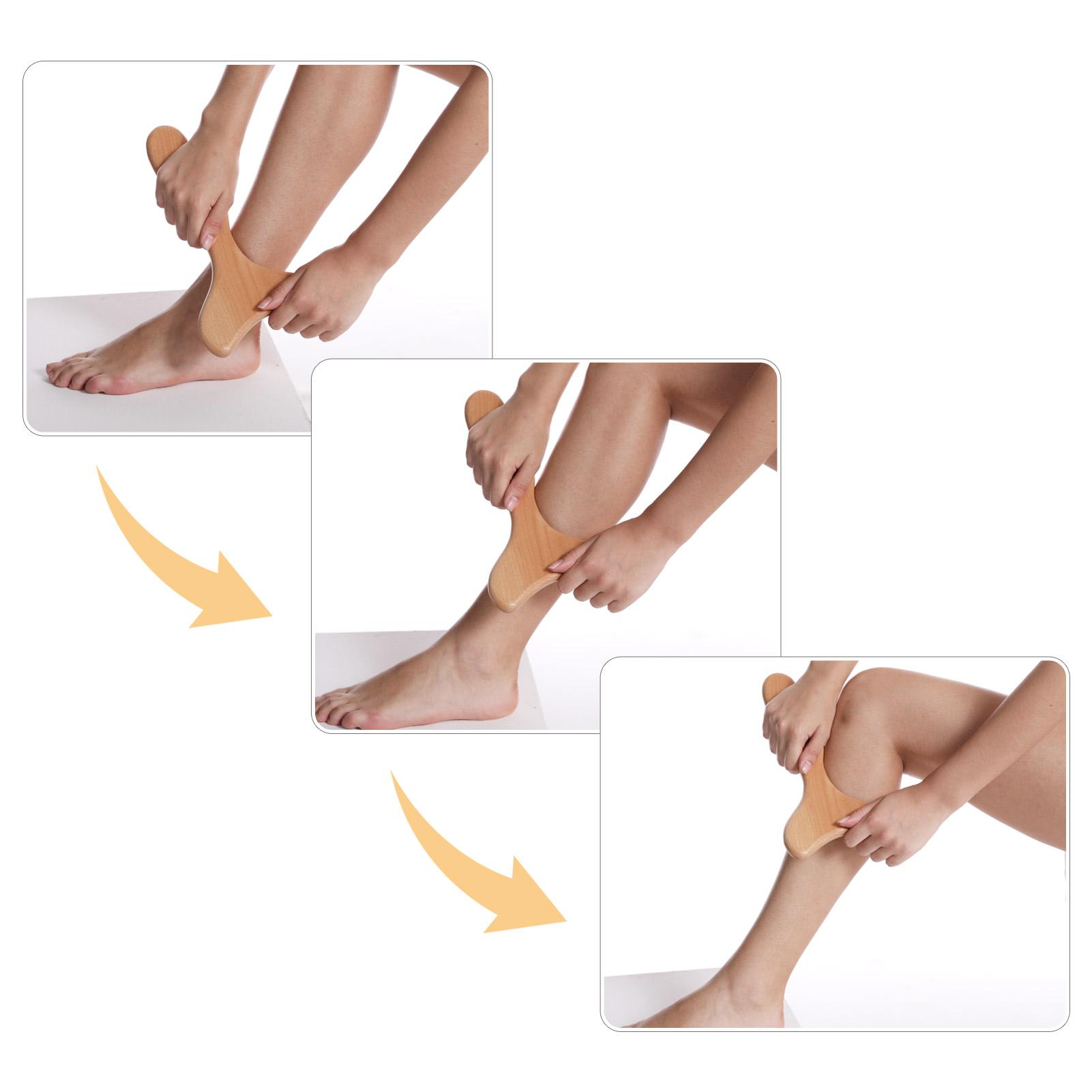 Orange - Outil De Massage Gua Sha En Bois, Outil Professionnel De Drainage Lymphatique, Outil De