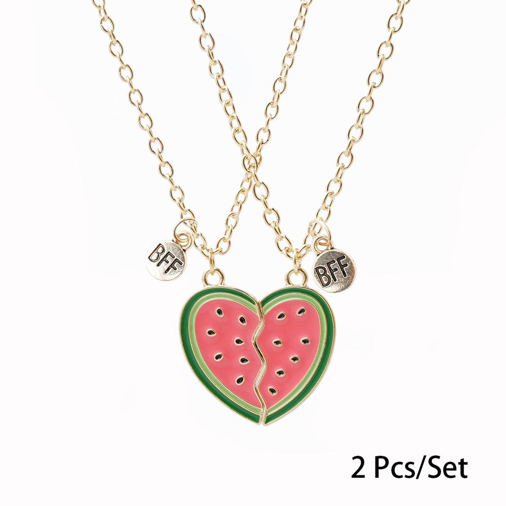 2 Stück/Set Beste Freunde Anhänger Halskette Für Frau Magnetisch Verstellbar Regenbogen Gänseblümchen Liebhaber Zerbrochenes Herz Kette BFF Schmuck Geschenke