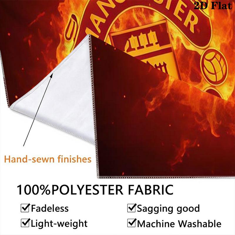 Man Utd J Wall Hanging Printed Fabric Blanket Decorative Tapestries for Bedroom Living Room Home Decor