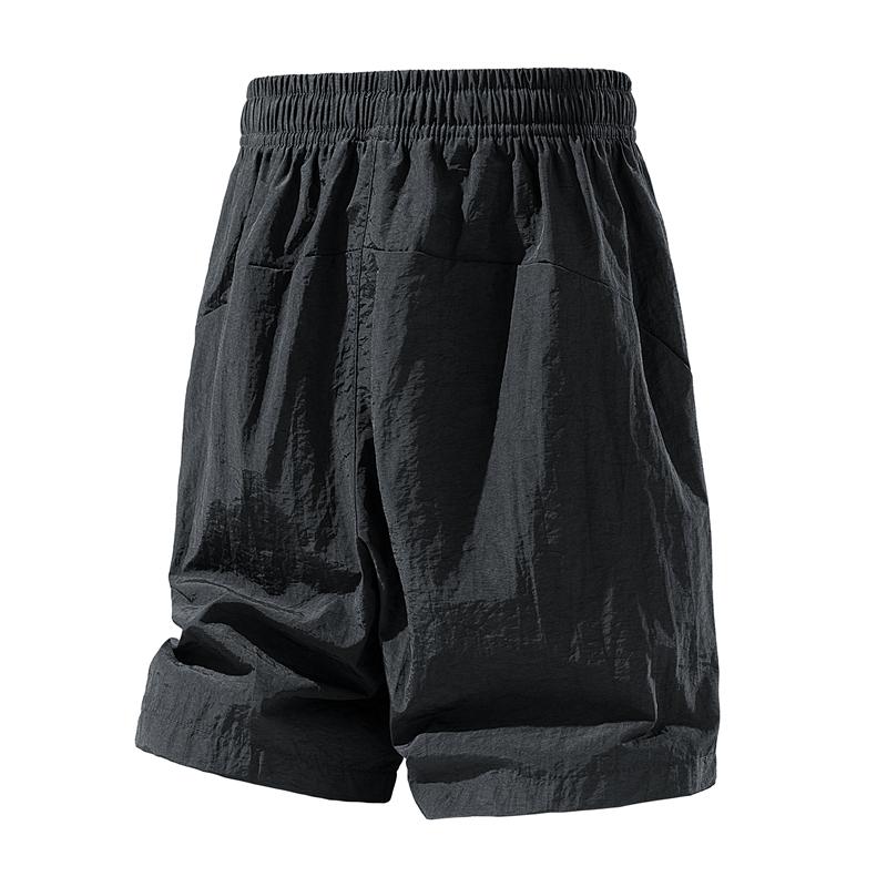 Men's Summer Five Quarter Shorts Solid Color Summer Loose Beach Pants