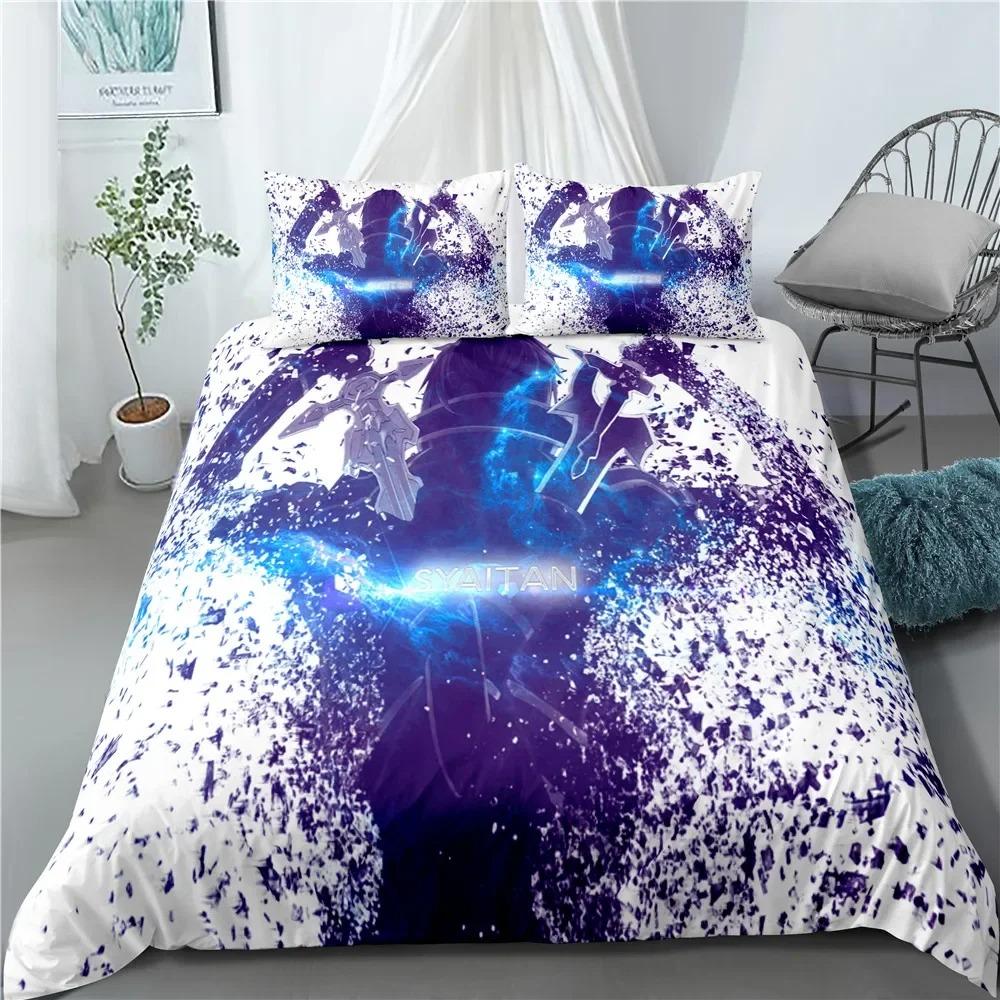 New Anime Sword Art Online 3D Bed Linen Duvet Covers Home Textile Kids Comforter Bedding Sets Bed Set Home Decor With Pillowcase