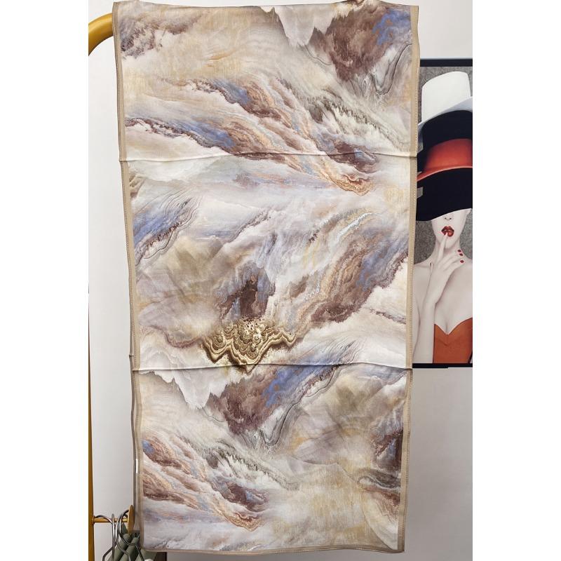 New! Silk, Spring And Summer Double Crepe Silk Scarf Versatile Long Mulberry Silk Shawl Yarn Thin