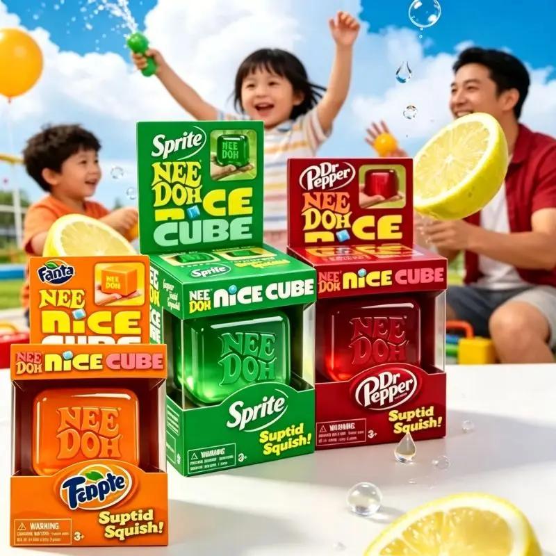 Interesting Toys Dr Pepper Nice Cube Squishy Stress Relief Toy, Soft Squeeze Fidget Cube For Kids & Adults, Anxiety Relief Sensory Toy
