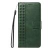 For Xiaomi Poco M7 Pro 5G/Xiaomi Redmi Note 14 5G Leather Case Wallet Stand Grids Imprinted Phone Cover with Strap