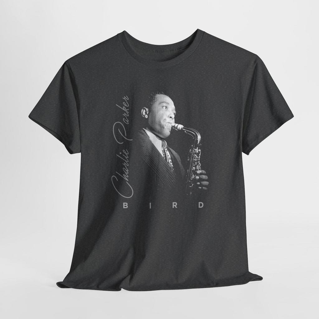 Charlie Parker saxophone portrait Tee | Jazz Bird graphic shirt