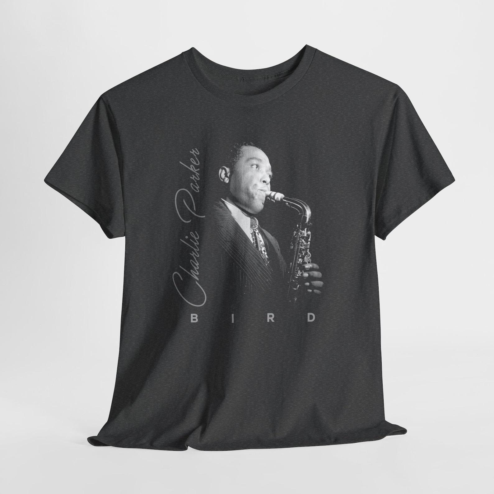 Charlie Parker saxophone portrait Tee | Jazz Bird graphic shirt 2XL