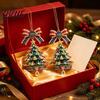 Gold Edge Christmas Tree Charms 250th Anniversary Ornament 2D Acrylic Decor Ornaments 1776-2026 Patriotic Commemorative Hanging Decoration Keepsake