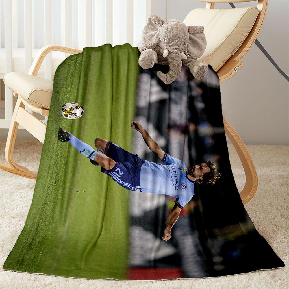 Soccer Player Action Field. Blanket Comfortable Suitable for Couch Bed Chair for All Seasons Stylish Decor Birthday Christmas Gift Blanket