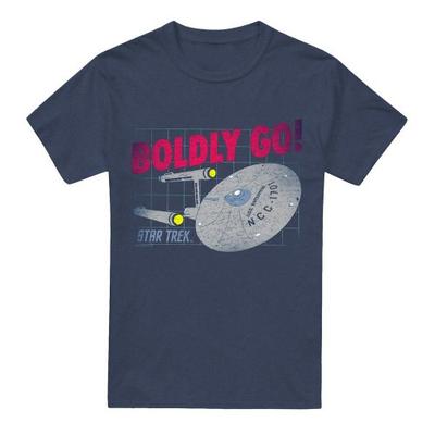 STAR TREK Unisex Adult Boldly Go T-Shirt