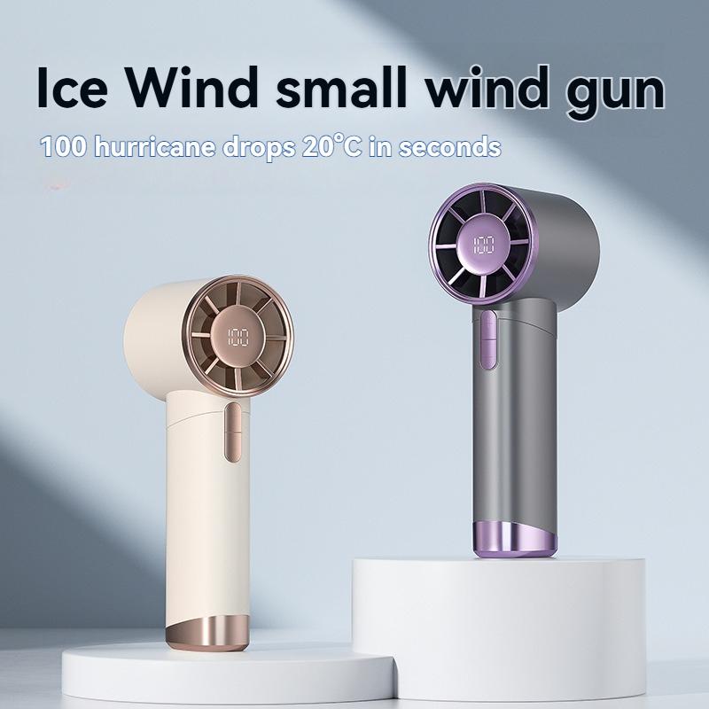 100-Speed USB Rechargeable Handheld Fan, Aluminum Alloy High-Speed Portable Mini Fan for Office Outdoor Travel