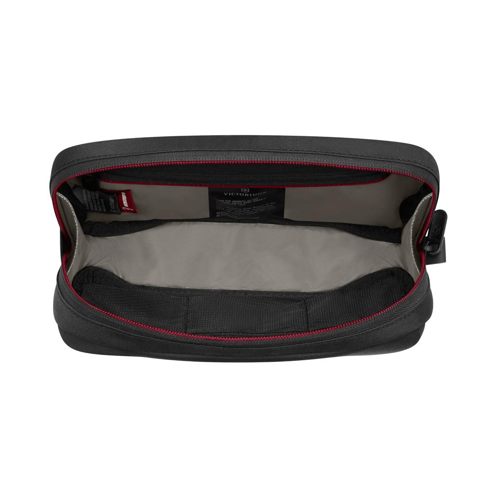 Victorinox Esențiale de călătorie Compact Toaletă Capacitate 2L cu Fermoar Perfect pentru Afaceri sau ca Geantă/Plic Negru, Buzunar, Călătorie, Excursii, Cadou,