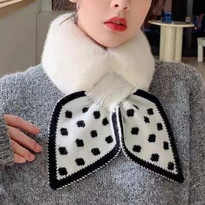 1Pc Winter Korean Version Of Women'S Scarf Knitted Neck Circumference Neck Collar Thickened Internet Celebrity Fur Collar Ins