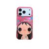 Pink Transparent Cute Cartoon Girl iPhone Case for Apple 16/17 Pro Max with Anti-Fall Protection
