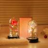 Eternal Rose Night Light with Acrylic Lampshade - Gold Foil Flower Festival Souvenir Ornament
