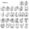 CARLIDANA Gold Plated Stainless Steel 26 Letter Charms Set Heart Bubble Initial A-Z Alphabet Letter Pendants for DIY Jewelry
