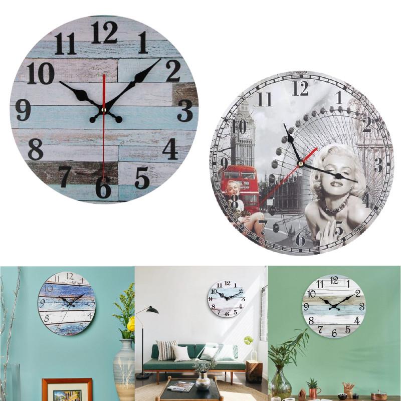 Monroe Maserholz Holz Wanduhr Mit Dekorativem Design Für Den Heimgebrauch