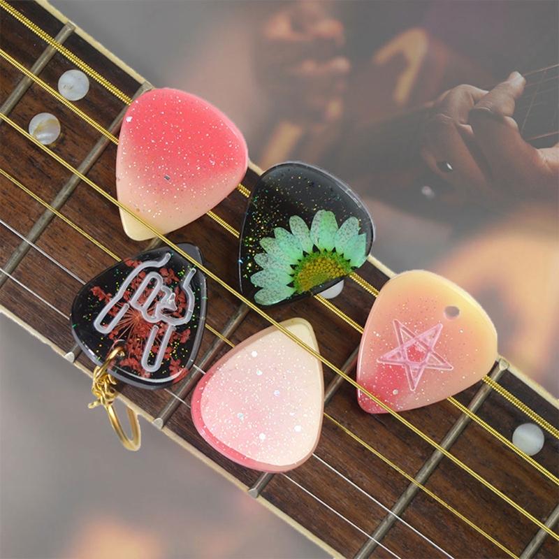 1/2/3Pcs Guitar Picks Molds for Resin Casting Guitars Pick Resin Mold for Musical Instruments Accessories Adult Kids