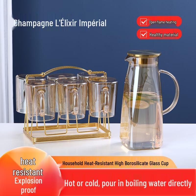 Nu Feng Amber High Borosilicate Glass Pitcher Set
