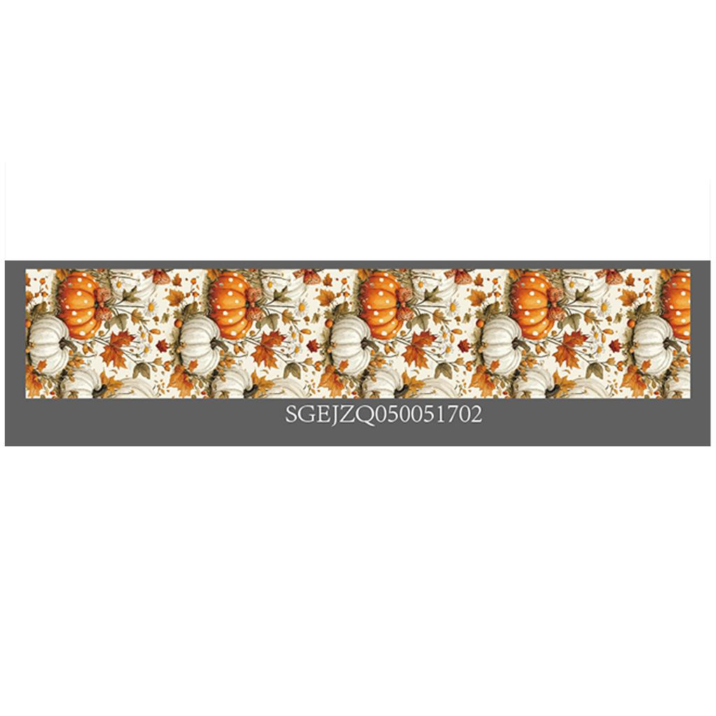 Thanksgiving Fall Harvest Kitchen Table Decorative Tablecloth, Maple Pumpkin Turkey Tablecloth