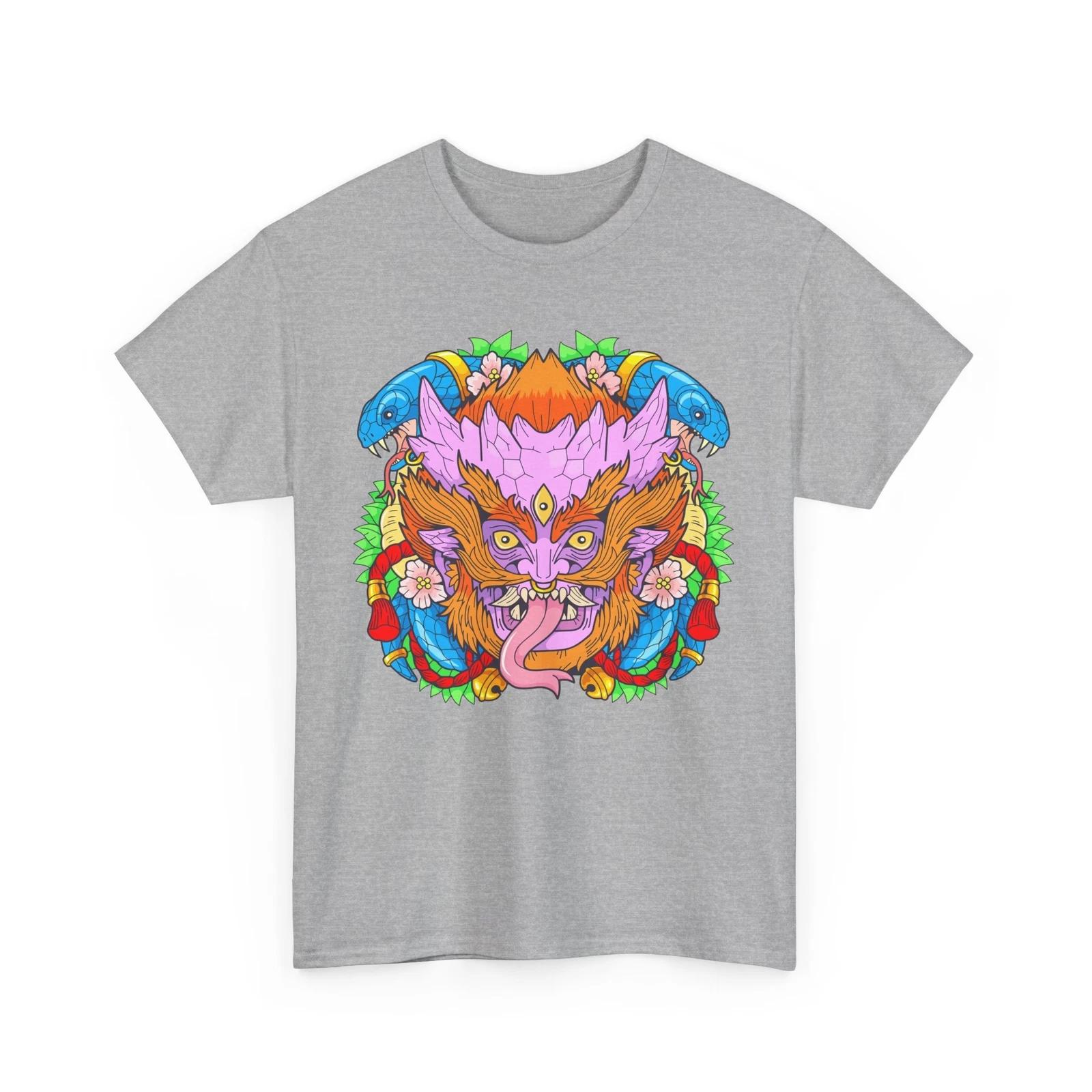 demon samurai T-Shirt | Japanese Mythology Tee | Warrior Shirt M