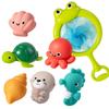 Baby Bath Toy Frog Net Fishing Floating Squishy Water Play Toy