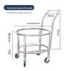Heavy-Duty Stainless Steel Mobile Round Barrel Stand