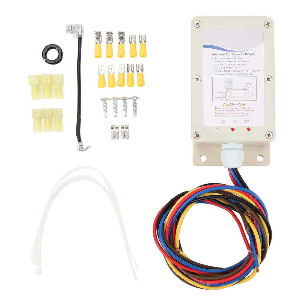 RV Air Conditioner Soft Start 1.25 Tons Capacity 15000 BTU Cooling Power Water Resistant RV AC Soft Start Kit for