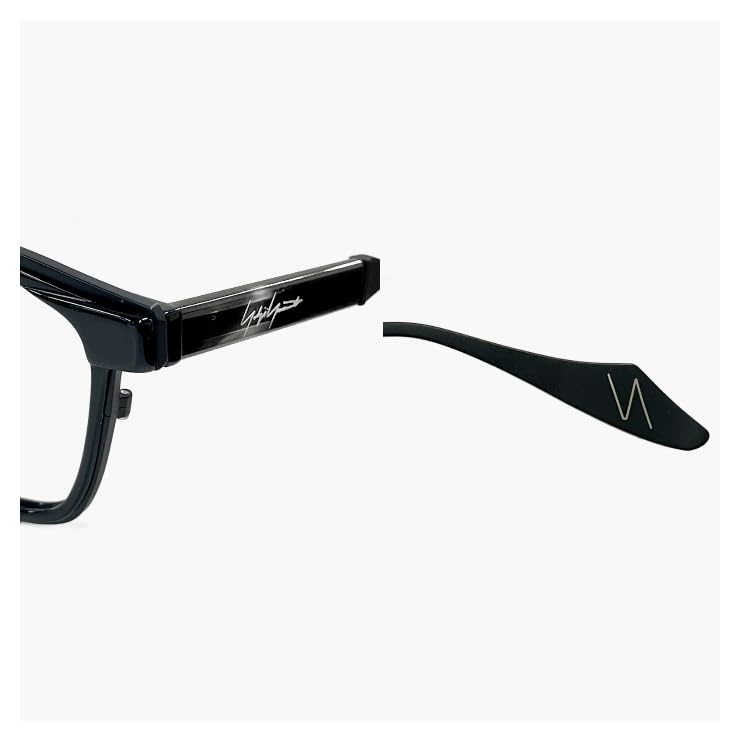 Yohji Yamamoto Glasses Made In Japan 1 C01 51mm Yohji Yamamoto Glasses Brand Wellington Square Shape Black Edge Black Rim Cell Titanium Frame Made In