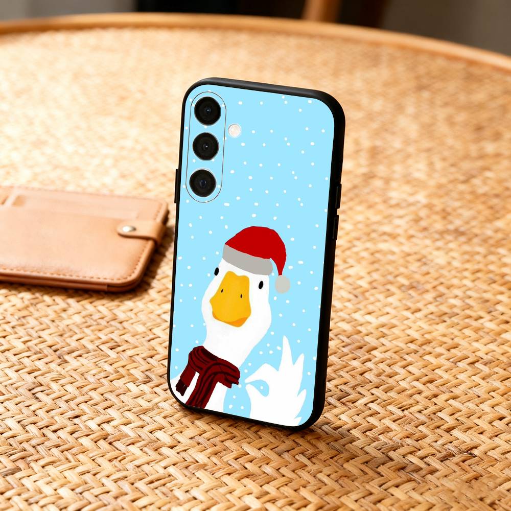 Funny D-Duck D-Daily Phone Case For Samsung  A73,72,71,A52,51,40,41,A22,A32,31,A13, Soft Black Shell