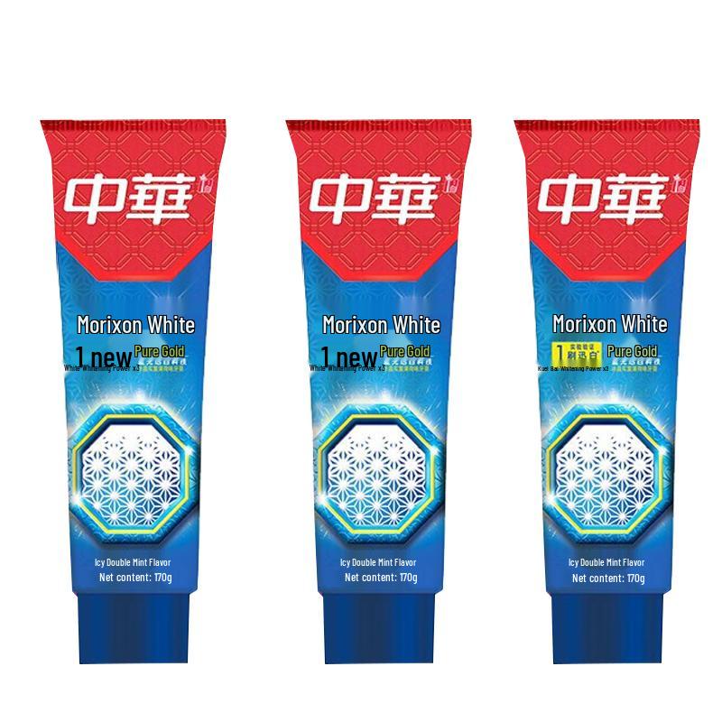 Zhonghua Gold Pure Magic Rapid White Ice Crystal Double Mint Toothpaste