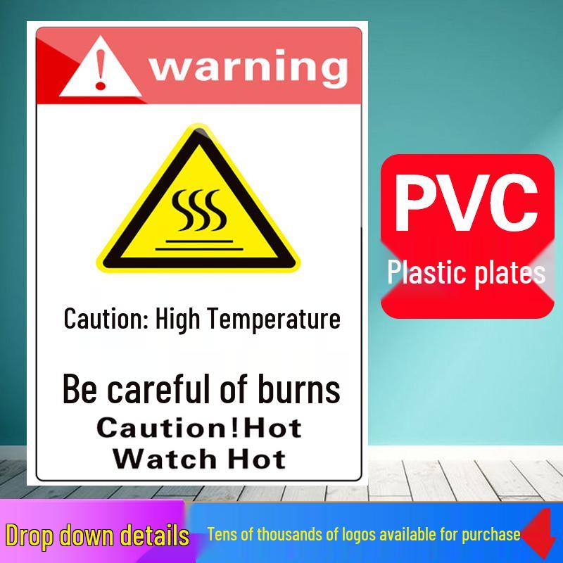 No Smoking or Open Flames Warning Sign - Electric Shock Caution for Construction Sites