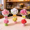 Yousheng Miniature Dollhouse Flower Bouquet Accessories Mini Artificial Resin Rose Tulip Sunflower Lily Flower Figurine for DIY Garden Bonsai Micro
