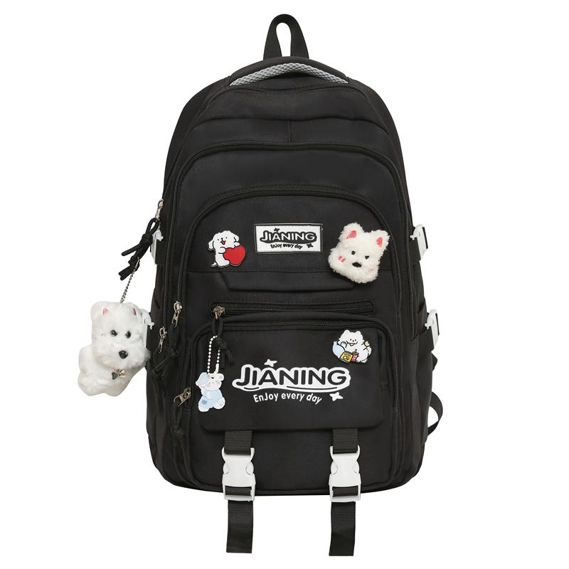 

Three-piece Backpack Student Large-capacity School Bag Women s Travel Backpack чёрный