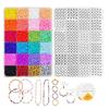 White and Black Bracelet Beads Set Creative Crafts Supplies Acrylic Flat Round Cartoon Letter Beads for Crafting