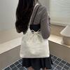 New Bow Lace Large Capacity Tote Bag Fairy Fresh Star Student Underarm Shoulder Bag