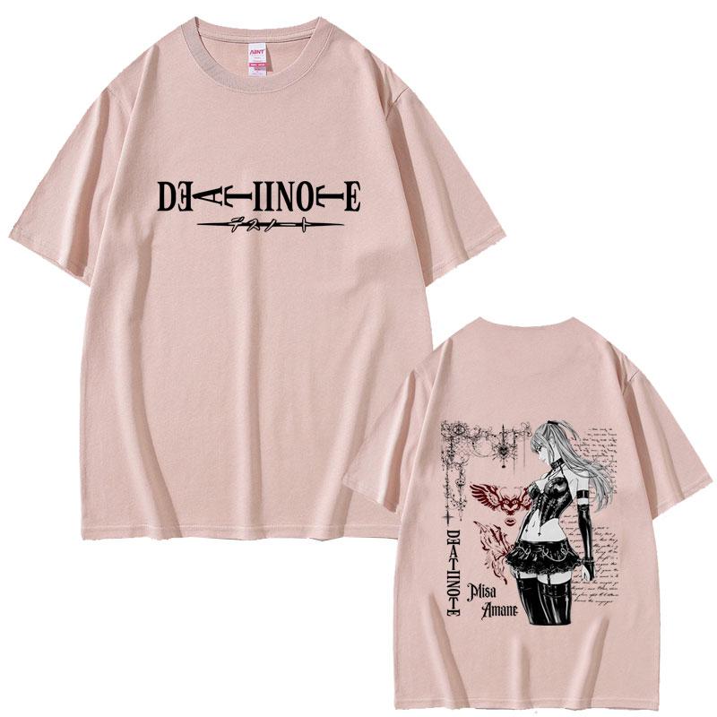 Anime Death Note Misa Merch Tshirt Unisex Women Casual Vintage Streetwear Unisex High Quality Soft Cotton Tshirt Male Fashion Tees