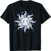 Mittelalterliches Sonne T-Shirt Antike Kunst Astrologie Alte Sonnenzeichnung T-Shirt