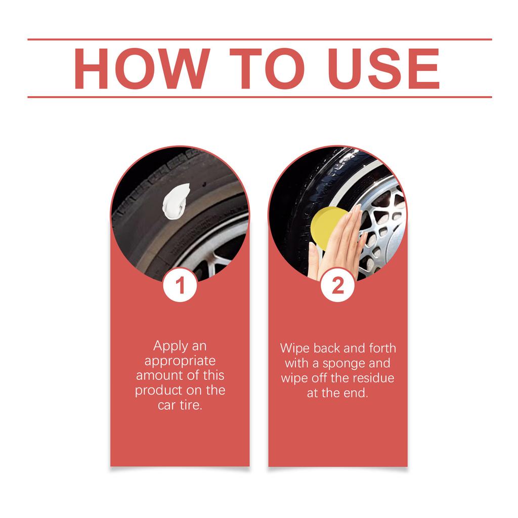 Autoreifenpflege Wachs Radreinigung Dekontamination Aufhellung Entfernung Polieren Wartung Aufbereitung Reinigungs Wachs