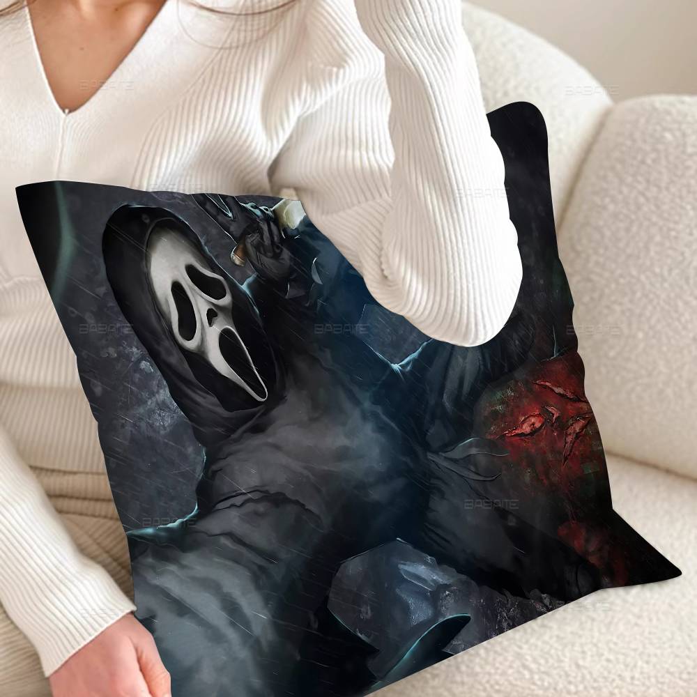 S-Scream G-Ghostface Cushion Cover Polyester Sofa Cushions Decorative Throw Pillows Home Decoration Pillowcover