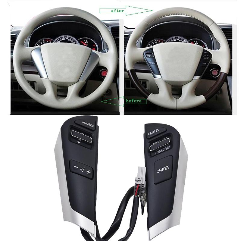 Car Steering Wheel Cruise Audio Volume Music Control Switch Buttons For Nissan Teana J32 Elgrand E52